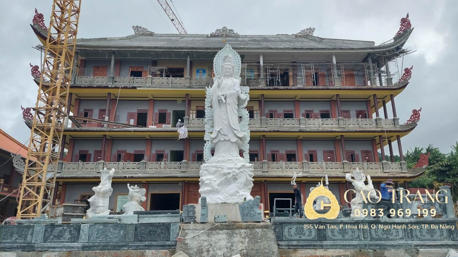 Tượng Quan Âm cưỡi rồng cao 9M