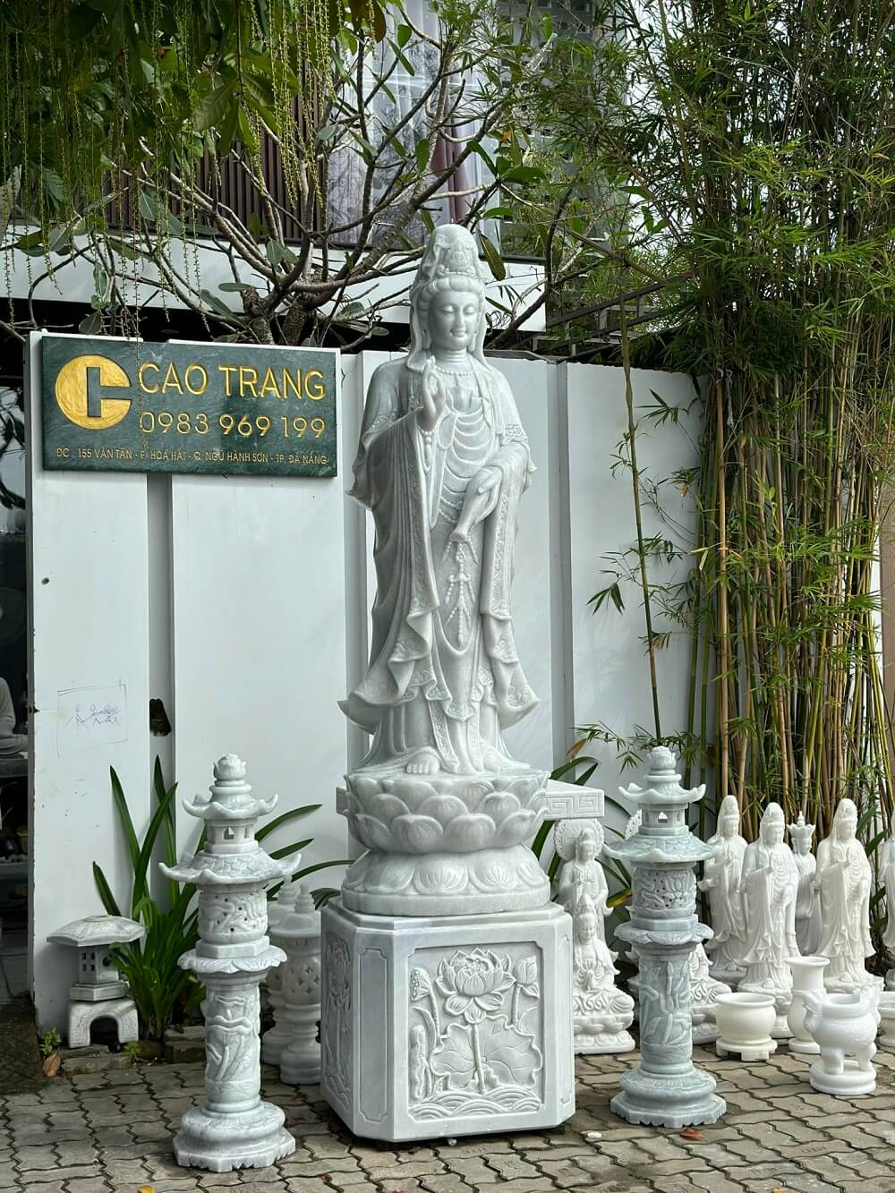 Tượng Phật Quan Âm Bằng Đá 2m