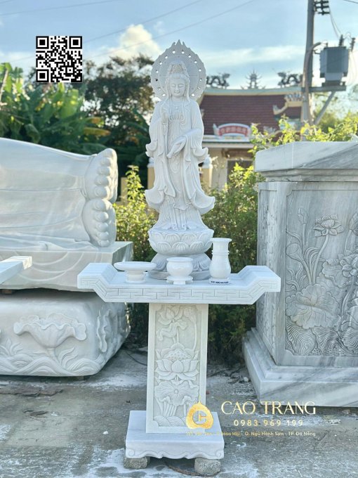tượng Quan Âm Hào Quang cao 1,1M