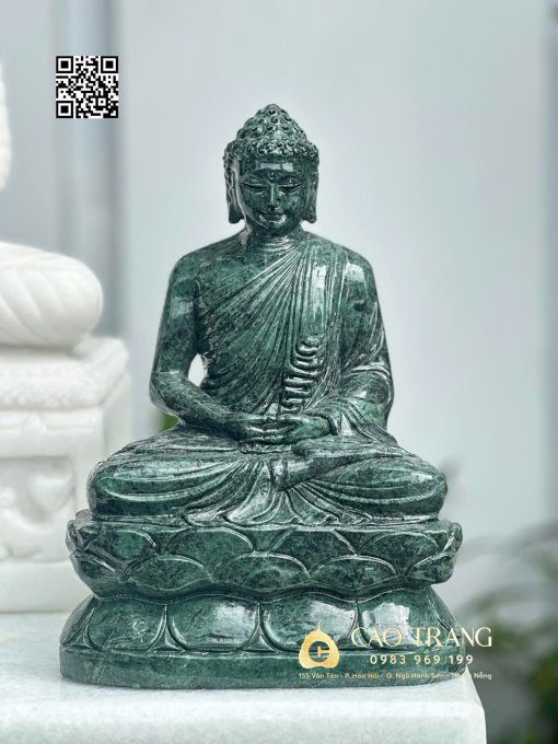 Tượng Phật Thích Ca ngồi thiền cao 30cm đá ấn độ