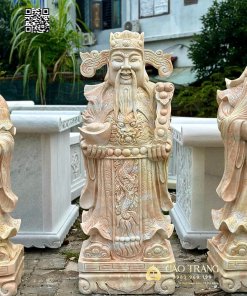 Tượng Phúc Lộc Thọ cao 1m6 bằng đá vàng 8 tuong phuc loc tho bang da vang cao 1m6 6