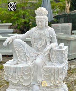 Tôn Tượng Quan Âm Tự Tại ngồi cao 1m5 1 tuong quan am tu tai ngoi cao 1m5 1