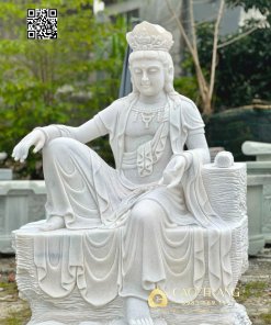 Tôn Tượng Quan Âm Tự Tại ngồi cao 1m5 2 tuong quan am tu tai ngoi cao 1m5 6